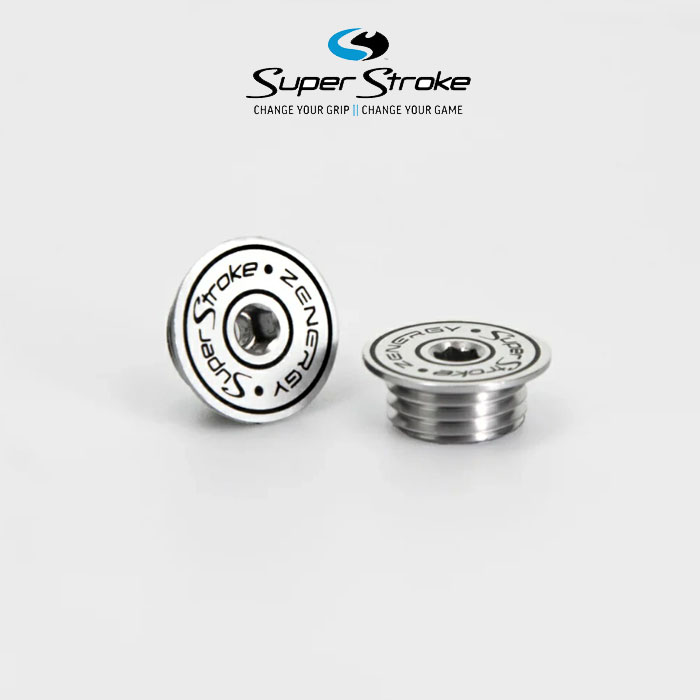 SUPER STROKE ・スーパーストロークパターグリップ専用グリップエンドキャップ交換部品 ※取り付けには4六角レンチが必要です ・サイズ：φ18 ・質量：2.5g ・材質：アルミニウム