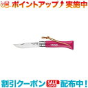 クーポン配布中☆(OPINEL)オピネル ステンレススチール皮紐付#6 Colorama ストロベリー