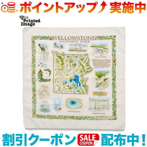 クーポン配布中☆(The Printed Image)ザ プリンテッド イメージ ネイチャープリントバンダナ イエローストーン