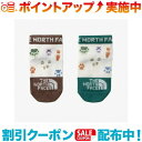 (THE NORTH FACE)ノースフェイス プリント 2P アンクル (フットプリントグリーン) | ベビー