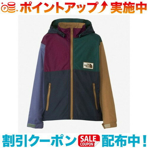 (THE NORTH FACE)ノースフェイス グランドコンパクトジャケット (マルチカラー4) | キッズ northface アウター 上着 冬 冬服 アウトドア ジャケット ウィンドブレーカー 撥水 フード 子供 キッズ服 子供服 防寒着 キャンプ 防寒 1