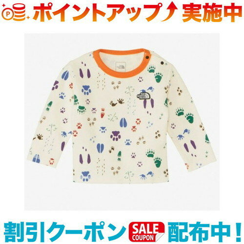 THE NORTH FACE ノースフェイス ラッチパイルクルー フットプリントオフホワイト |ベビー ロングtシャツ ロンt 秋服 冬服 トップス tシャツ 長袖 ブランド アウトドア アウトドアファッション …