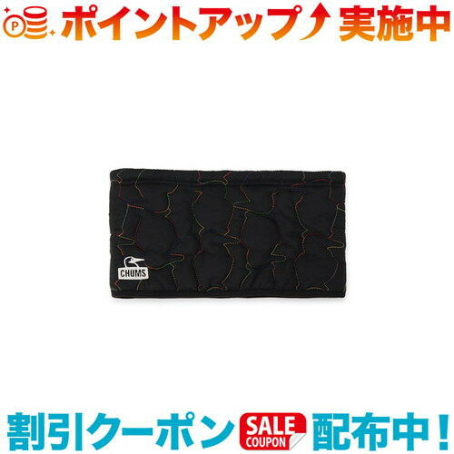 クーポン配布中☆(CHUMS)チャムス ブービーステッチパテッドネックウォーマー (Black x Rainbow)