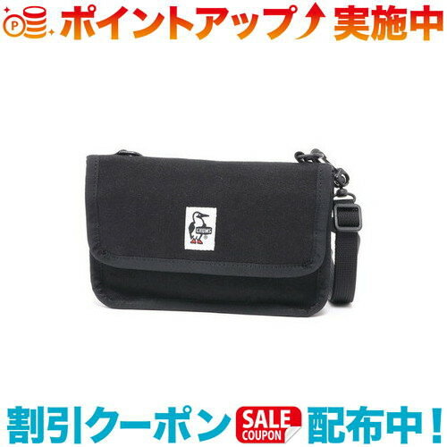 クーポン配布中☆(CHUMS)チャムス ミニポーチスウェット (Black)▼