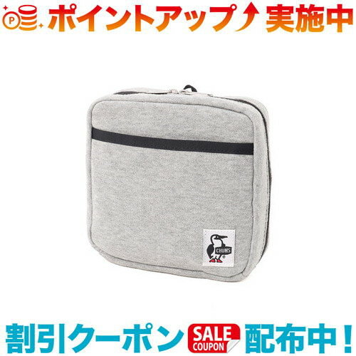 クーポン配布中☆(CHUMS)チャムス スクエアスタンドポーチスウェットポーチ (H/Gray)