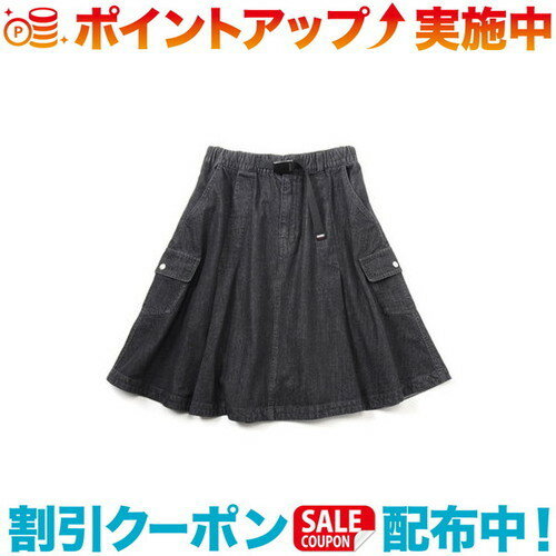 (CHUMS)チャムス Beaver Cargo Skirt (Black Denim) | レディース