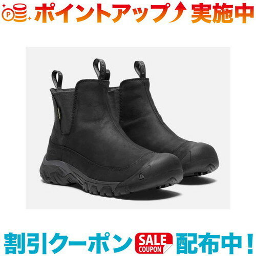 キーン サイドゴアブーツ メンズ (KEEN)キーン ANCHORAGE BOOT 3 WP (Black/Raven)