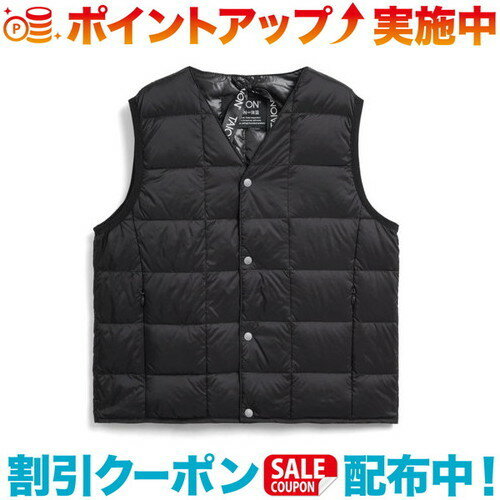 (TAION)タイオン KIDS V NECK BUTTON DOWN VEST (BLACK)