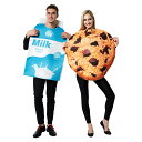 ミルククッキー2点セット ハロウィン 食べ物 コスプレ コスチューム ファストフード 仮装 大人用 レディース メンズ キッズ 親子服 家庭 カップル ペアルッ...