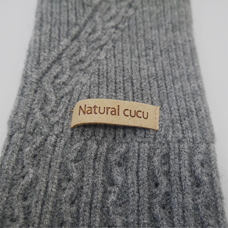 アーム ニット手袋 リブ模様 Natural cucu 婦人 レディース