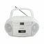 WINTECH CDラジカセ CDR-YS2 ホワイト 乾電池対応 AC電源対応 AMラジオ FMラジオ CD再生 外部入力 ヘッドフォン端子 FMワイド