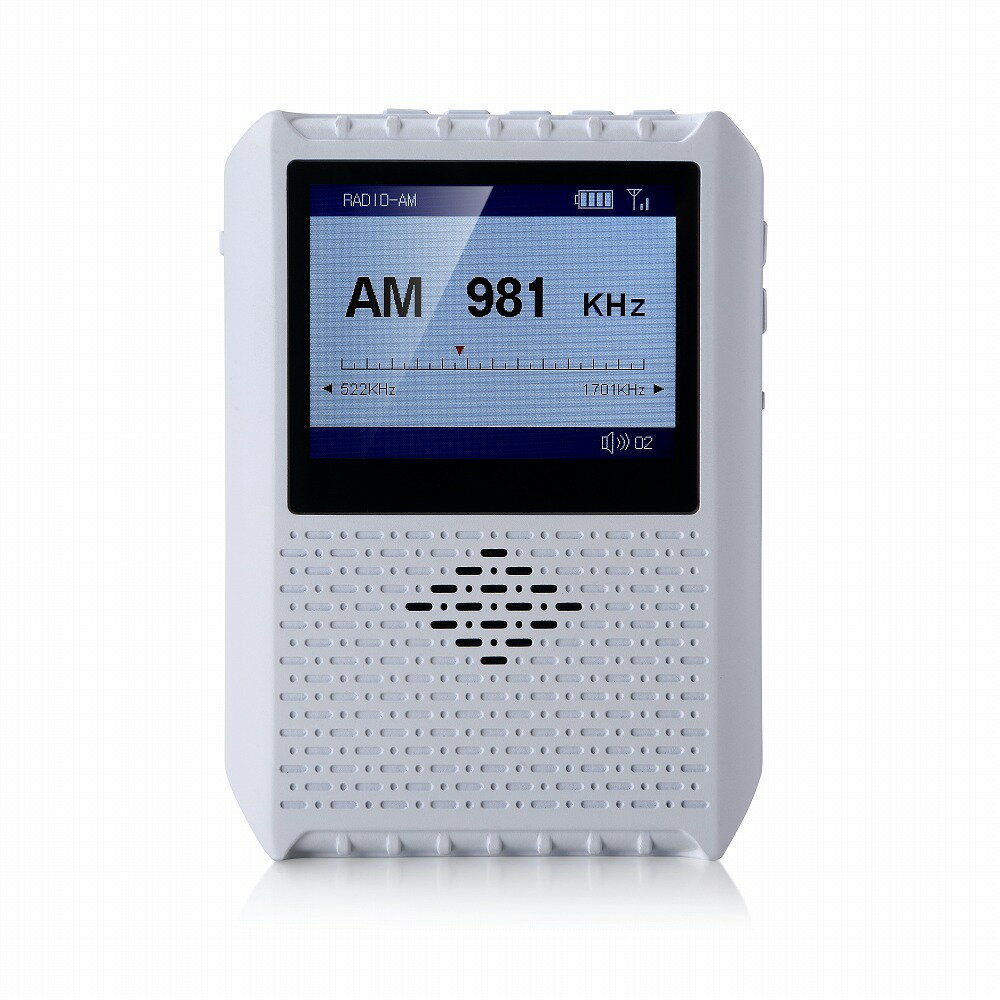 WINTECH ポータブルワンセグテレビ TVR-L37AD ホワイト ACアダプター付属特別パック 2.8インチ AMラジオ FMラジオ 乾電池対応 MicroUSB給電 ロッドアンテナ 非常用 防災用 スタンド 小型 スポーツ観戦 情報収集