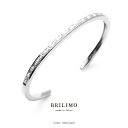 BRILIMO プラチナバゲットダイヤモンドバングル ブリリモ バングル メンズ レディース ダイヤモンド ブレスレット Bangle Bracelet アクセサリー ジュエリー 誕生日 プレゼント ギフト 送料無料