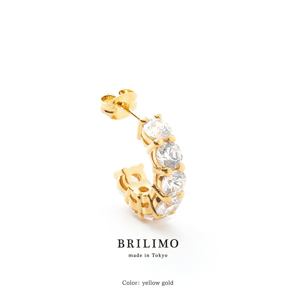 BRILIMO K18 7粒ダイヤモンドピアス ブリリモ メンズ レディース ダイヤモンド ピアス k18 18k 18金 アクセサリー ジュエリー 誕生日 プレゼント ギフト 送料無料