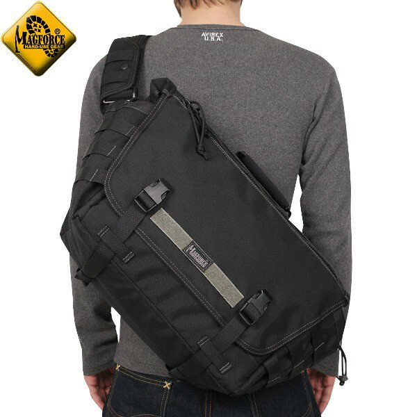 MAGFORCE マグフォース MF-6023 Tactical Messenger Bag Black モール対応のウェビングも付属 している機能的なメッセンジャーバッグ【T】