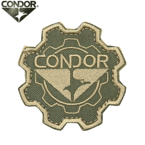 ネコポス対応 CONDOR コンドル 243 GEAR PATCH （ワッペン） TAN キャップ、バッグ、ジャケットなど ベルクロパネルの付いた製品に取り付け可能【クーポン対象外】【T】