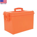 楽天ミリタリーWAIPER 楽天市場店クーポンで最大15％OFF★Hayes社製 米軍納入アーモボックス ORANGE Large 肉厚プラスチックに 開閉しやすい片開きタイプ ガレージで工具箱に、部屋の小物入れなど 様々なシーンでご使用ください《WIP03》【T】