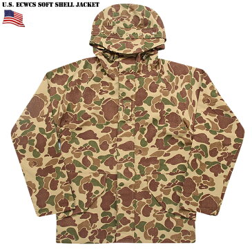 【店内10%OFFセール開催中】新品 米軍 G.I.タイプ ECWCS ライトウエイト ソフトシェルパーカー DUCKHUNTER CAMO ECWCSパーカーをデザインソースした ソフトシェルパーカー 軽量かつ薄手のナイロン生地を採用《WIP03》