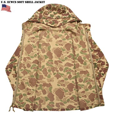 【店内10%OFFセール開催中】新品 米軍 G.I.タイプ ECWCS ライトウエイト ソフトシェルパーカー DUCKHUNTER CAMO ECWCSパーカーをデザインソースした ソフトシェルパーカー 軽量かつ薄手のナイロン生地を採用《WIP03》