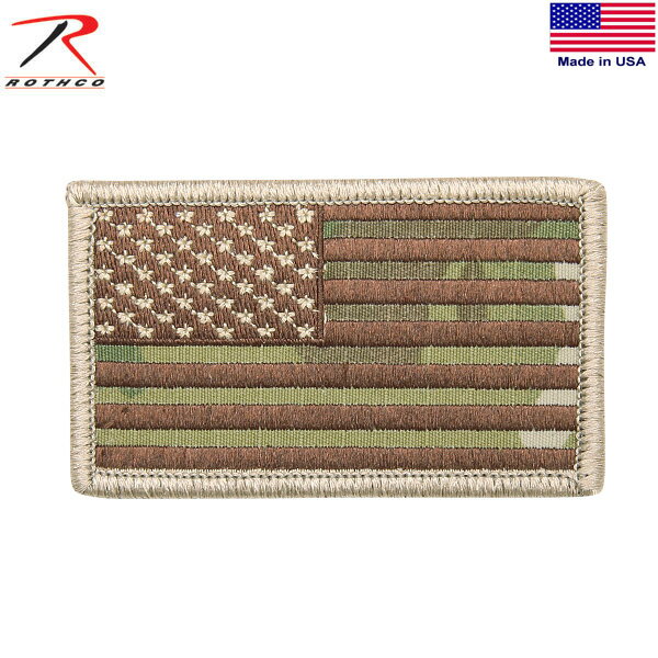 クーポンで最大15%OFF★ネコポス対応 ROTHCO ロスコ U.S.FLAG PATCH MULTICAM （ワッペン）【17771】キャップ、バッグ、ジャケットなど ベルクロパネルの付いた製品に取り付け可能《WIP03》【So】【T】