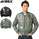 アヴィレックス ブルゾン レディース 【あす楽】ポイント10倍！【国内正規品】AVIREX アビレックス 6152164 TOP GUN MA-1フライトジャケット【クーポン対象外】/ アウター ma1 メンズ レディース ブランド 大きいサイズ ゆったり オリーブ カーキ ブラック ミリタリー【T】