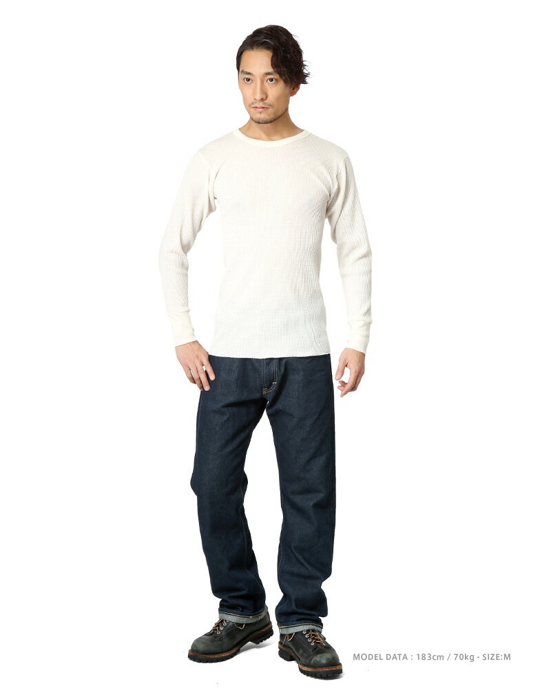 INDERA MILLS インデラミルズ TRADITIONAL LONG JOHNS トラディショナル ロング ジョンズ NATURAL ナチュラル 800LS メンズ ミリタリー トップス インナー 長袖 Tシャツ ロンT 秋 冬 防寒 保温 ワッフル生地 5オンス《WIP》 春 ギフト プレゼント【So】【T】