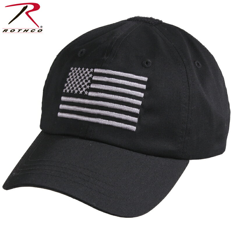 ロスコ クーポンで最大18%OFF★ROTHCO ロスコ 4364 OPERATOR TACTICAL キャップ BLACK With US Flag ミリタリーキャップ メンズ 星条旗 帽子【T】