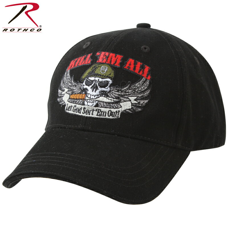 ロスコ クーポンで最大18%OFF★ROTHCO ロスコ Deluxe Kill 'Em All Low Profile Cap【9599】ミリタリーキャップ メンズ 帽子【So】【T】