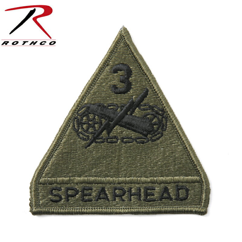 クーポンで15%OFF★ROTHCO ロスコ 72106 SPEARHEAD 3RD ARMORED パッチ【WIP】【So】【T】