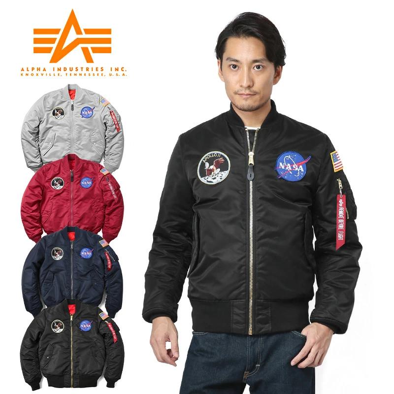 【あす楽】今なら30 OFF★ALPHA アルファ TA0113 NASA APOLLO MA-1 フライトジャケット JAPAN FIT【クーポン対象外】【T】｜ミリタリージャケット メンズ アウター ストリート ワッペン ブランド おしゃれ 大きいサイズ ナサ アポロ