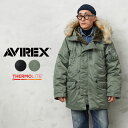 AVIREX アビレックス 7833952019 THERMOLITE N-3B フライトジャケット COMMERCIAL MODEL【クーポン対象外】【T】｜メンズ アウター ミリタリー 大きサイズ 中綿 コート カジュアル カーキ ナイロン ブランド おしゃれ