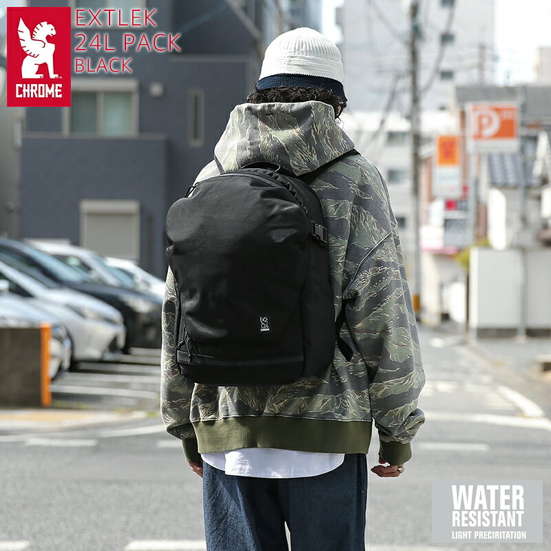 【最短即日発送】CHROME クローム BJ-007 EXTLEK 24L PACK エクストレック 24L パック BLACK【T】【クーポン対象外】｜リュック CHROME アウトドア デイパック 自転車 メッセンジャー 防水バッグ ストリート 軽量 撥水 多機能 収納 フェス キャンプ