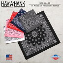 【最短即日発送】HAV-A-HANK ハバハンク 80097400 MADE IN U.S.A. 17 PAISLEY FARMERS HANK BANDANN...