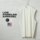 【最短即日発送】クーポンで最大18%OFF★LOS ANGELES APPAREL ロサンゼルスアパレル 1865GD 6.5oz ガーメントダイ スリーブレス Tシャツ MADE IN USA【T】|メンズ トップス インナー ノースリーブ 肌着 スポーツ ジムウェア 大きいサイズ ブランド おしゃれ