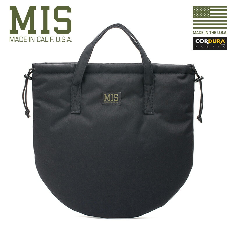 クーポンで最大18%OFF★【あす楽】MIS エムアイエス MIS-1021 CORDURA NYLON UK ヘルメットバッグ / トートバッグ MADE IN USA - BLACK【Sx】【T】｜ メンズ レディース ミリタリーバッグ ミニトート 手提げ おしゃれ ブランド 旅行 通勤 通学 撥水 大容量