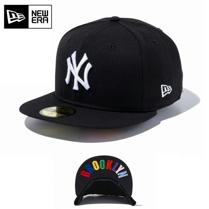 【10%OFFセール！】【メーカー取次】 NEW ERA ニューエラ 59FIFTY UNDERVISOR ニューヨーク・ヤンキース ブラック×ホワイト/マルチカラー BROOKLYN 12336655 キャップ【Sx】