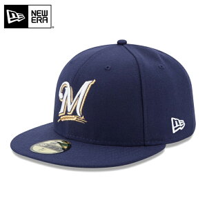 【店内20%OFFセール開催中】【メーカー取次】 NEW ERA ニューエラ 59FIFTY MLB On-Field ミルウォーキー・ブルワーズ ネイビー 11449362 キャップ