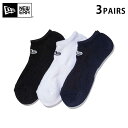 10%OFF☆【メーカー取次】NEW ERA ニューエラ ソックス ショート 3ペア マルチ 14518168【クーポン対象外】【R】|アンクルソックス 靴下 ...