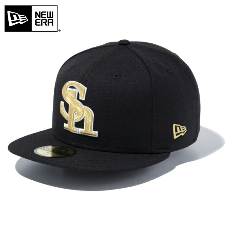 ☆【メーカー取次】NEW ERA ニューエラ NPB 59FIFTY 福岡ソフトバンクホークス ブラックXゴールド 13562206 キャップ 【クーポン対象外..