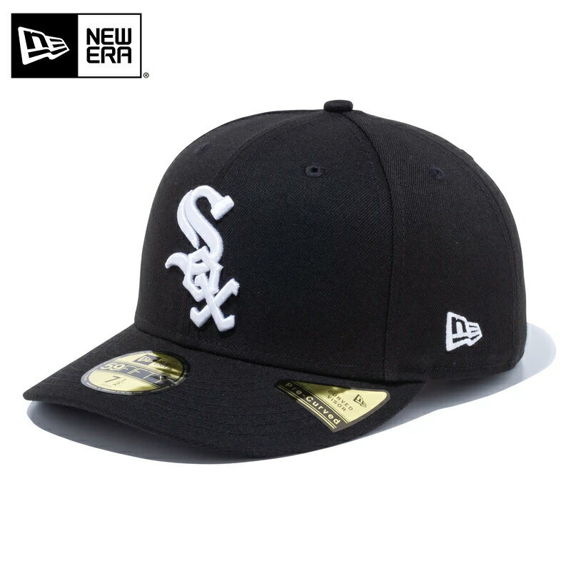 ☆【メーカー取次】NEW ERA ニューエラ MLB Pre-Curved 59FIFTY シカゴ ホワイトソックス ブラック 13561940 キャップ 【クーポン対象外】【T】｜ベースボールキャップ 帽子 ハット メンズ レディース ユニセックス 男女兼用 ロゴ 刺繍