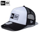 10%OFF☆【メーカー取次】NEW ERA ニューエラ 9FORTY A-Frame トラッカー ボックスロゴ ブラックXホワイト 14525000 キャップ 【クーポン対象外】【R】|帽子 メンズファッション アメカジ メッシュキャップ サイズ調整 カジュアル ファッション ストリート