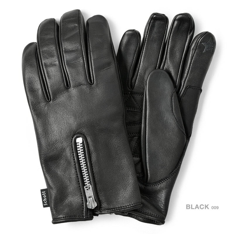 Schott ����å� 3109075 ZIP LEATHER GLOVE ���å� �쥶�� �������� �������ڥ����ݥ��оݳ��ۡ�T�ۡå�� ���硼�ȥ������� ���� �����ϥ��� ���� �ܳ� �Х��� �ġ���� �����奢�� �̶� �̳� �Ȥ��� ���ޥ� ���ޡ��ȥե����б� �ɴ� ���� �쥶����������