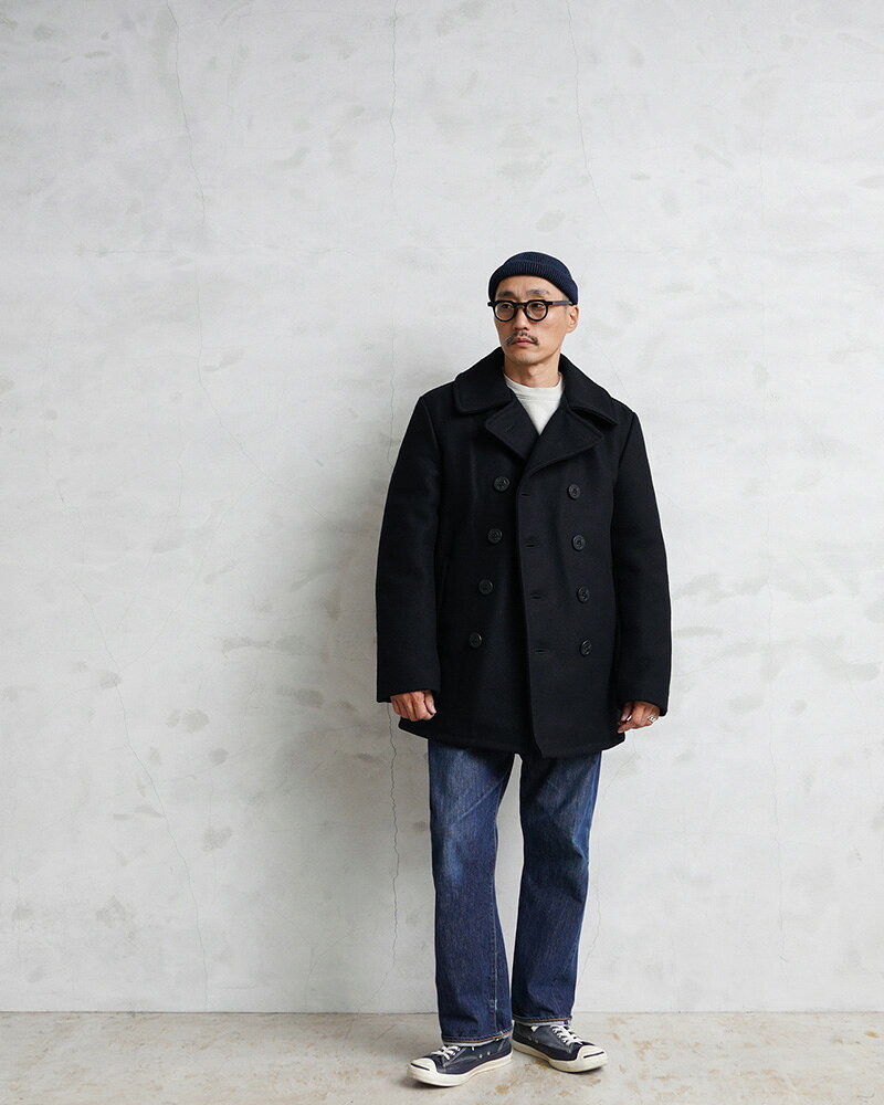 【最短即日発送】ポイント10倍！Schott ショット USA LINE 740 32oz ダブルブレスト ウール ピーコート MADE IN USA【7】【クーポン対象外】【T】｜ウールコート メンズ アウター メルトン キルティング ヴィンテージ ブランド 大きいサイズ 米国製 wip03-10105563 ミリタリーWAIPER 楽天市場店 サンプル画像2