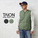 【最短即日発送】クーポンで15%OFF★TAION タイオン TAION-001BML-1 MILITARY LINE Vネックボタン ダウンベスト【A4】【Sx】【T】|ミリタリー インナーダウン キルティングライナー ベスト メンズ 防寒 保温 暖かい 撥水 大きいサイズ おしゃれ