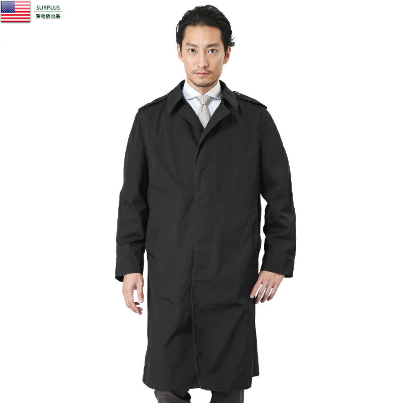 実物 USED 米軍 U.S. NAVY ブラックステンカラーコート ライナー無し【42〜48サイズ】【クーポン対象外】【I】|ミリタリー アウター 上着 ジャ...