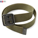 実物 USED フランス軍 オープンバックル キャンバスベルト KHAKI【クーポン対象外】【I】
