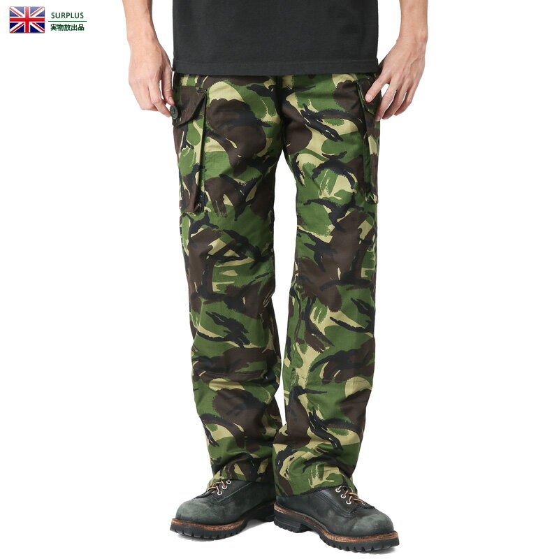 実物 新品 イギリス軍 WINDPROOF リップストップ コンバットパンツ DPM CAMO / メンズ レディース ボトムス カジュアル ミリタリーパンツ ワークパンツ カーゴパンツ 迷彩 カモフラージュ ゆったり 大きいサイズ 2L カーキ【クーポン対象外】【I】