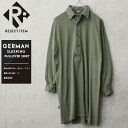 リジェクト 訳あり品 実物 USED ドイツ軍 スリーピング プルオーバーシャツ オリーブ【クーポン対象外】【I】