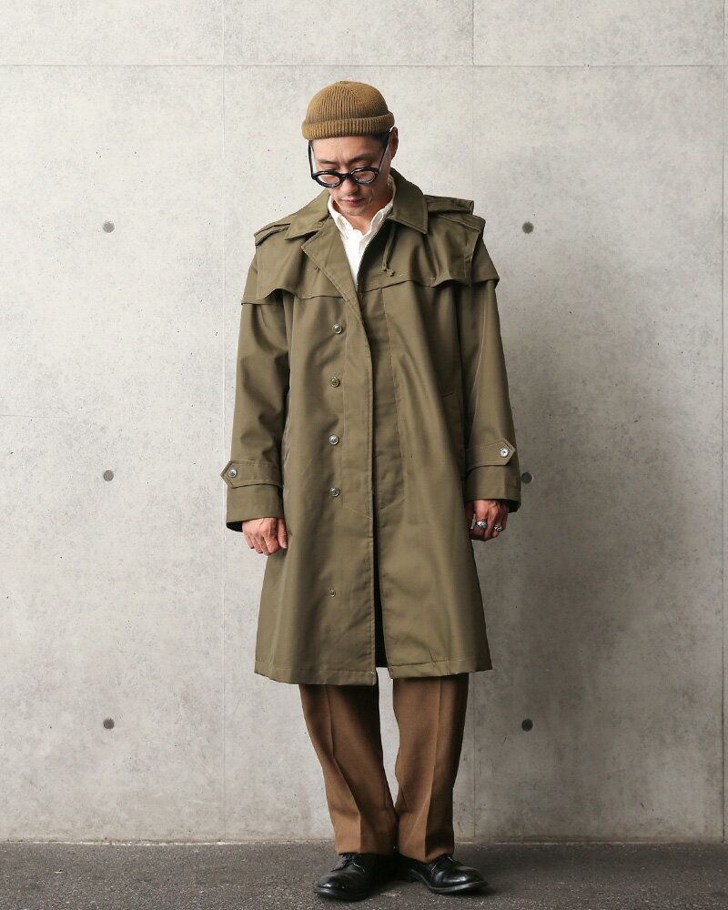 実物 USED ルーマニア軍 オフィサー レインコート OLIVE【クーポン対象外】【I】