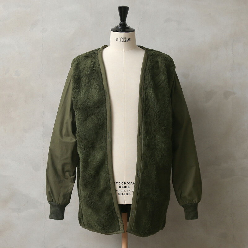 楽天ミリタリーWAIPER 楽天市場店実物 USED オランダ軍 ボアライナー OLIVE【クーポン対象外】【I】｜メンズ レディース ライナージャケット ボアジャケット ミリタリージャケット もこもこ 軍放出品 大きいサイズ おしゃれ 古着 ユーロミリタリー オリーブ カーキ